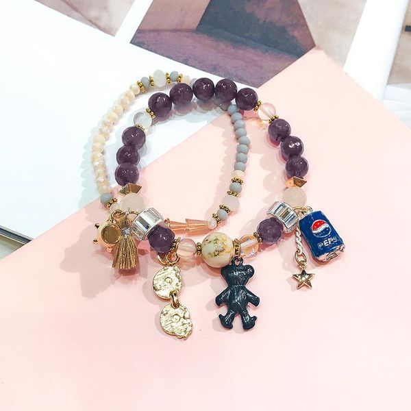 bangle v-278 bohemian stone agate temperament bear coke tassel multi- hand-beaded hand-made bracelet, Black
bangle v-278 bohemian stone agate temperament bear coke tassel multi- hand-beaded hand-made bracelet, Black