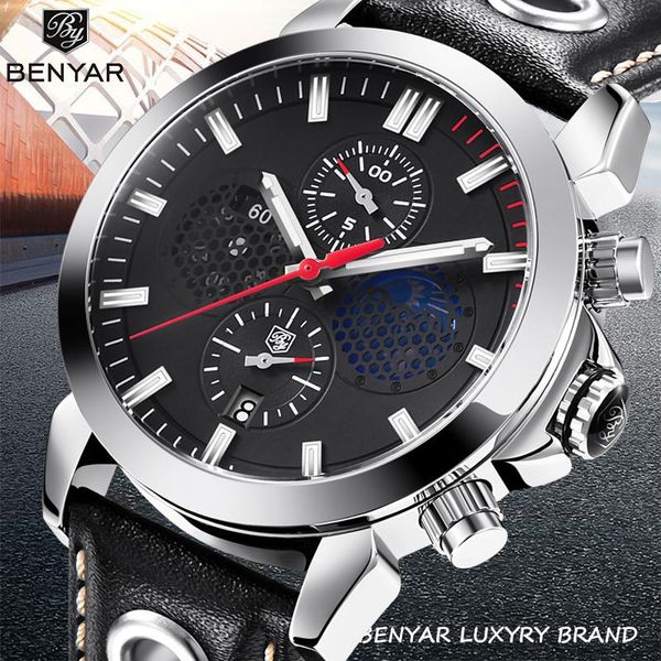 men's watches fashion black leather wrist watch men waterproof sports chronograph relogio masculino wristwatches, Slivery;brown
men's watches fashion black leather wrist watch men waterproof sports chronograph relogio masculino wristwatches, Slivery;brown