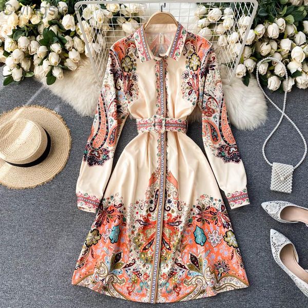 casual dresses fashion 2021 women long sleeve shirt dress belted vintage paisley print elegant knee length midi, Black;gray
casual dresses fashion 2021 women long sleeve shirt dress belted vintage paisley print elegant knee length midi, Black;gray