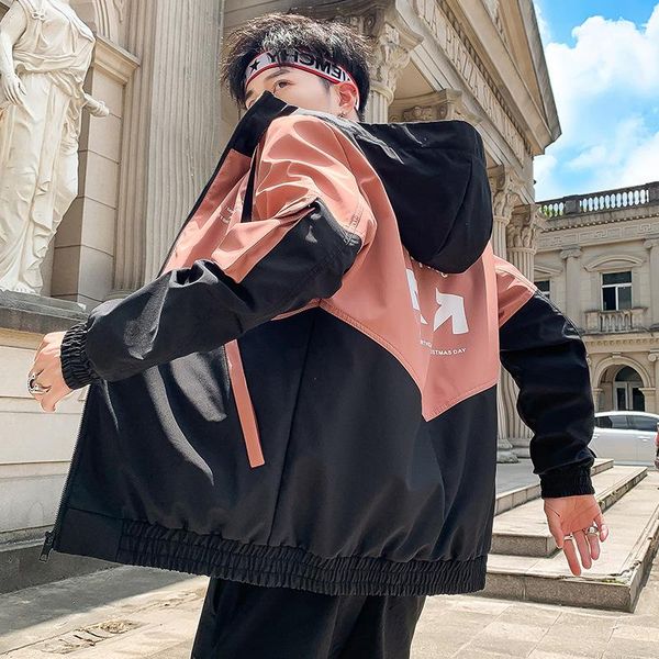 men's jackets harajuku streetwear zipper hooded mens fashion hip hop tracksuit jacket coat patchwork windbreaker male m-3xl, Black;brown
men's jackets harajuku streetwear zipper hooded mens fashion hip hop tracksuit jacket coat patchwork windbreaker male m-3xl, Black;brown