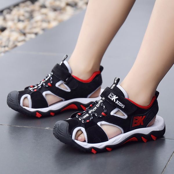 children boys sandals high qualtiy leather cut-outs child summer big boy sandalias girls childrens shoes kids canvas rain flats, Black;red
children boys sandals high qualtiy leather cut-outs child summer big boy sandalias girls childrens shoes kids canvas rain flats, Black;red