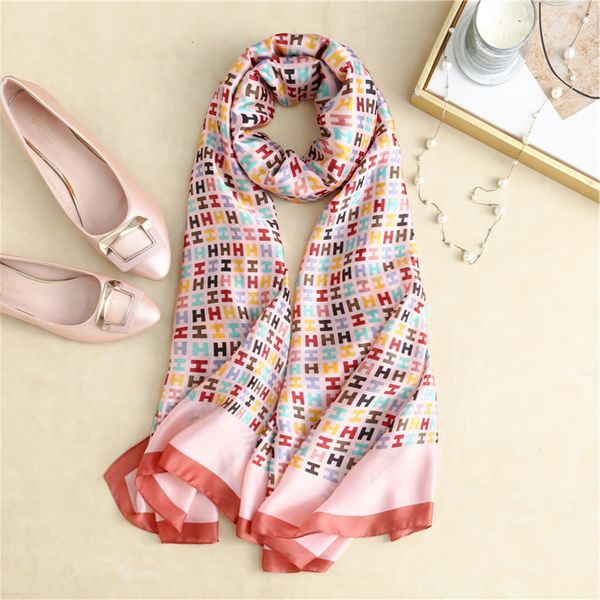 sun protection women's silk satin scarf korean occupation decoration printing h letter, Blue;gray
sun protection women's silk satin scarf korean occupation decoration printing h letter, Blue;gray
