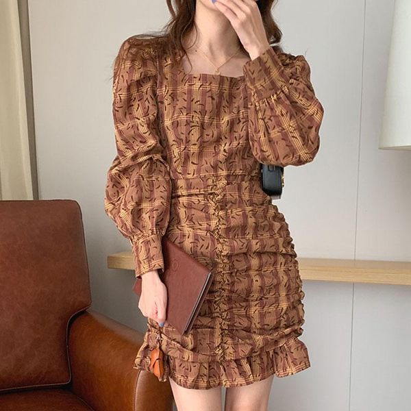 casual dresses square collar puff sleeve vintage mini women slim waist ruffles patchwork pleated robe korean chic early autumn vestidos, Black;gray
casual dresses square collar puff sleeve vintage mini women slim waist ruffles patchwork pleated robe korean chic early autumn vestidos, Black;gray
