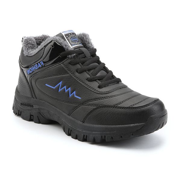 2019 autumn winter new men's shoes warm cotton cold proof plush anti slip wear-resistant flat bottomed snow boots, Black
2019 autumn winter new men's shoes warm cotton cold proof plush anti slip wear-resistant flat bottomed snow boots, Black