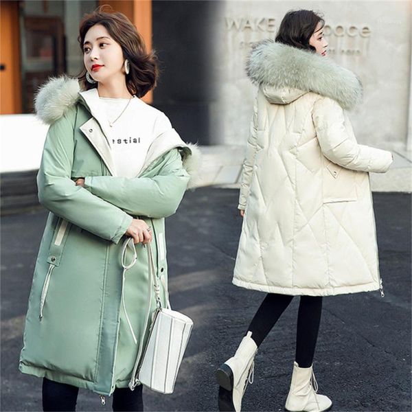 women's down & parkas winter women mid-length hooded with fur collar coat thicken warm female double sided wear slim cotton jacket, Black
women's down & parkas winter women mid-length hooded with fur collar coat thicken warm female double sided wear slim cotton jacket, Black