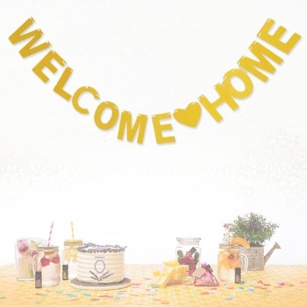 party decoration welcome home flags bunting garland gold glitter banner for wedding christmas birthday housewarming homecoming prom
party decoration welcome home flags bunting garland gold glitter banner for wedding christmas birthday housewarming homecoming prom