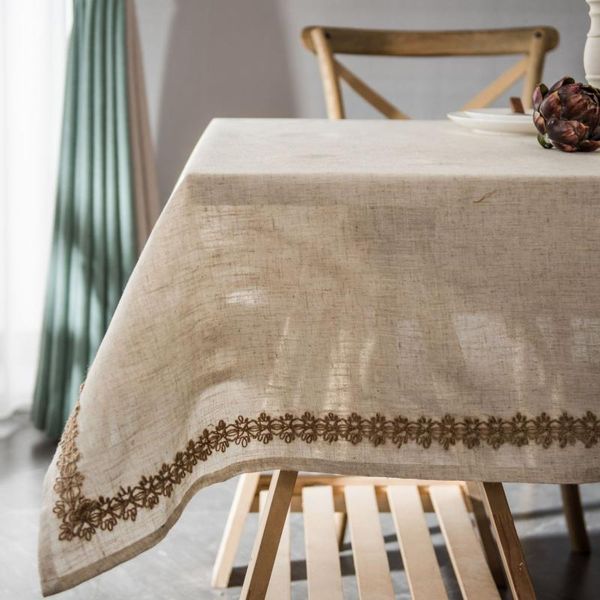 table cloth plain decorative cotton linen thick rectangular american el wedding dining cover
table cloth plain decorative cotton linen thick rectangular american el wedding dining cover