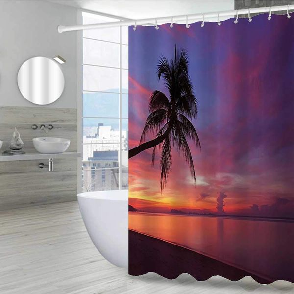 ocean fabric shower curtain liner 72" w x 72" l, tropical sunset with palm tree silhouette at clean sandy beach clouds at
ocean fabric shower curtain liner 72" w x 72" l, tropical sunset with palm tree silhouette at clean sandy beach clouds at