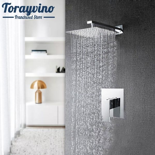 torayvino bathroom shower faucet set wall mounted rainfall single handle modern chrome brass square head sets
torayvino bathroom shower faucet set wall mounted rainfall single handle modern chrome brass square head sets