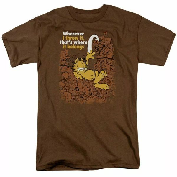 garfield where it belongs t shirt mens licensed cat jim davis comic tee coffee, White;black
garfield where it belongs t shirt mens licensed cat jim davis comic tee coffee, White;black