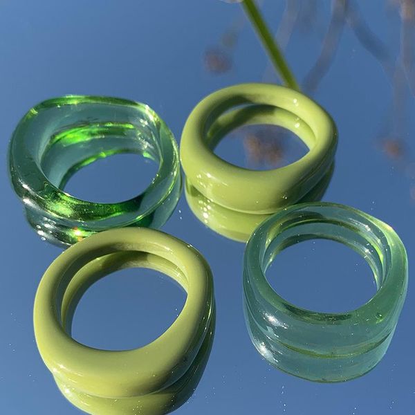 cluster rings ins simple geometric green resin ring creative irregular transparent acrylic for women girl fashion jewelry gift, Golden;silver
cluster rings ins simple geometric green resin ring creative irregular transparent acrylic for women girl fashion jewelry gift, Golden;silver