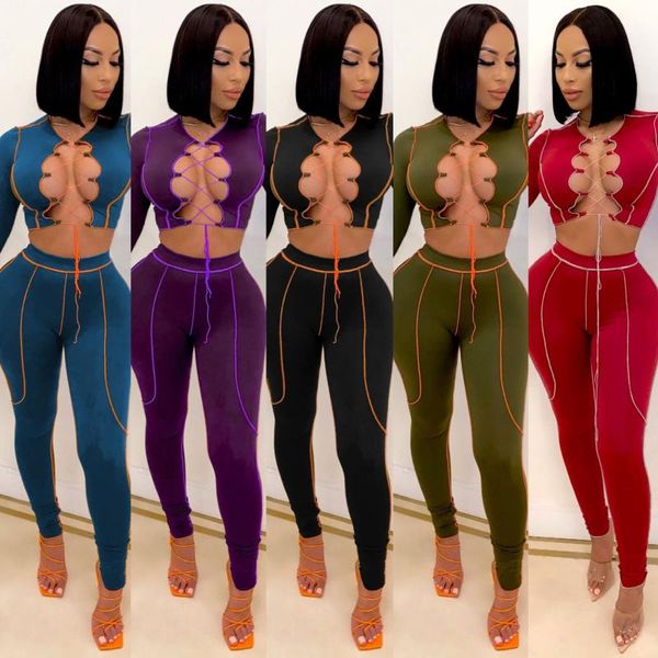women's two piece pants zoctuo outfit set patchwork hollow out ribbed long sleeve lace up short pencil autumn winter, White
women's two piece pants zoctuo outfit set patchwork hollow out ribbed long sleeve lace up short pencil autumn winter, White