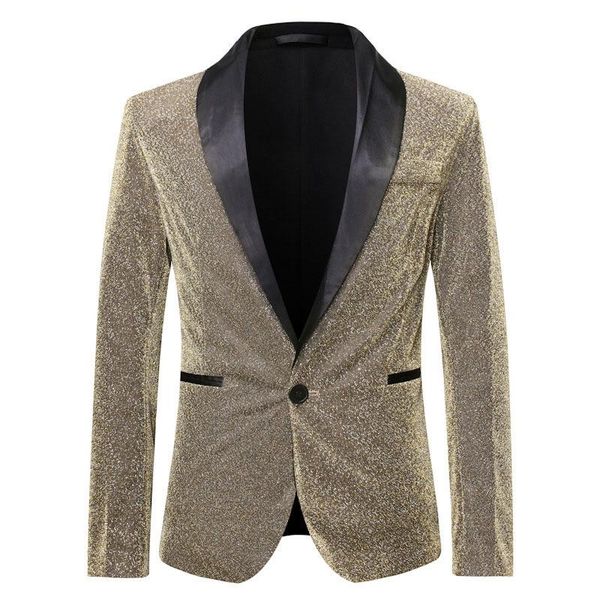 men's suits & blazers stllts gold glitter blazer slim fit shawl collar mens jacket dj club men wedding stage singers costumes, White;black
men's suits & blazers stllts gold glitter blazer slim fit shawl collar mens jacket dj club men wedding stage singers costumes, White;black
