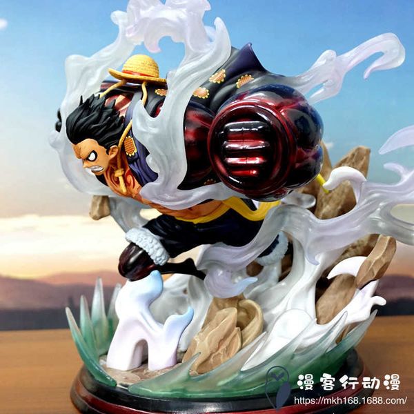 pirate king gk, iron double fist, luffy, lion rocket, ape king, gunner, model ornament
