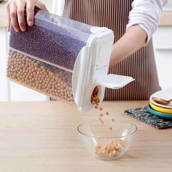 sealed tank kitchen organizer storage container cereal dispenser box household large plastic can bottles & jars
sealed tank kitchen organizer storage container cereal dispenser box household large plastic can bottles & jars