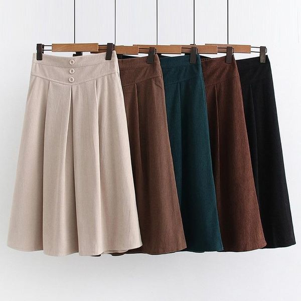 skirts slim corduroy casual a-line autumn and winter fashion high-waist three-button solid color midi long skirt for women, Black
skirts slim corduroy casual a-line autumn and winter fashion high-waist three-button solid color midi long skirt for women, Black