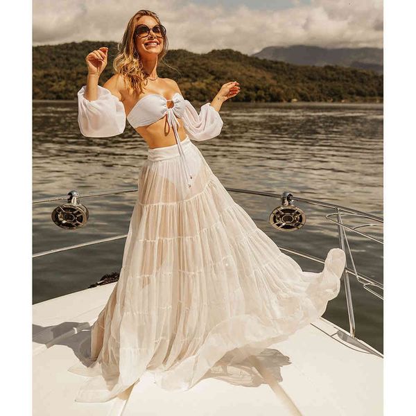 women's swimwear beach cover up bikini skirt tunics for long leaves print up robe de plage sarong swimsuit pal5, White;black
women's swimwear beach cover up bikini skirt tunics for long leaves print up robe de plage sarong swimsuit pal5, White;black