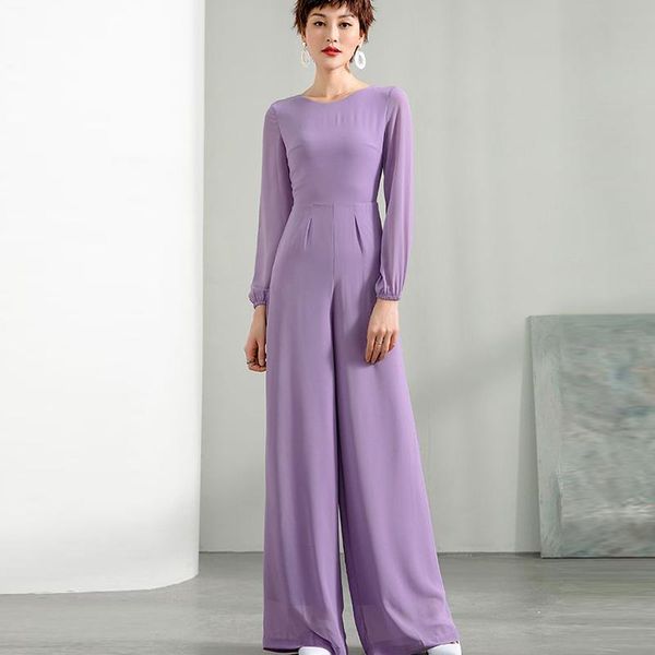 women's jumpsuits & rompers 2021 summer jumpsuit for women purple color long sleeve high street chiffon elegant party wide leg rombers, Black;white
women's jumpsuits & rompers 2021 summer jumpsuit for women purple color long sleeve high street chiffon elegant party wide leg rombers, Black;white