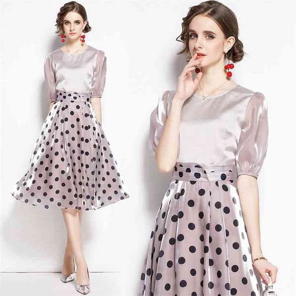 fashion women's group suit spring and summer puff sleeve polka dot skirt a-line two-piece 210520, White
fashion women's group suit spring and summer puff sleeve polka dot skirt a-line two-piece 210520, White