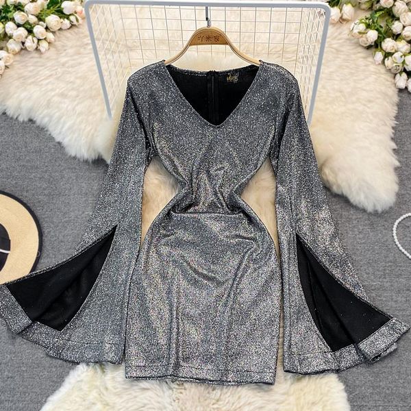 casual dresses v neck long sleeve bodycon dress woman vestido midi feminino bling seuqins knee-length robe femme, Black;gray
casual dresses v neck long sleeve bodycon dress woman vestido midi feminino bling seuqins knee-length robe femme, Black;gray