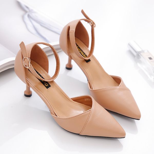 luxury dress shoes one line buckle hollow single 2021 spring pointed fashion versatile thin heel high-heeled sho baotou sandal, Black
luxury dress shoes one line buckle hollow single 2021 spring pointed fashion versatile thin heel high-heeled sho baotou sandal, Black