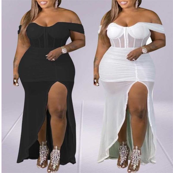 plus size 5xl party dress elegant women one shoulder solid backless irregular split maxi birthday outfits wholesale drop 211106, Black
plus size 5xl party dress elegant women one shoulder solid backless irregular split maxi birthday outfits wholesale drop 211106, Black