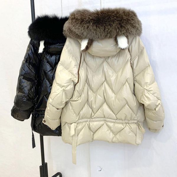 women's down & parkas 2021 korean winter coat women hooded with oversized real raccoon dog fur collar parka plus size thick warm coats1, Black
women's down & parkas 2021 korean winter coat women hooded with oversized real raccoon dog fur collar parka plus size thick warm coats1, Black