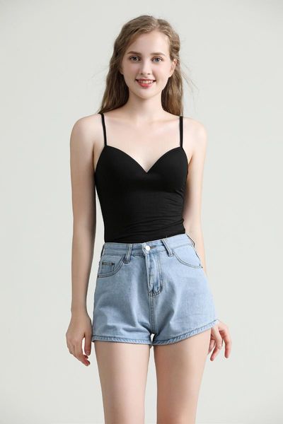 women's tanks & camis crop vest vrouwen hemdje zomer mouwloze v-hals strand met borst pad beha zonder stalen ring bodycon, White
women's tanks & camis crop vest vrouwen hemdje zomer mouwloze v-hals strand met borst pad beha zonder stalen ring bodycon, White
