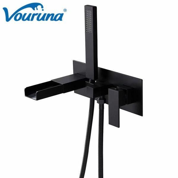 black waterfall bathtub faucet wall mounted chrome solid brass bath shower mixer taps bathroom sets
black waterfall bathtub faucet wall mounted chrome solid brass bath shower mixer taps bathroom sets