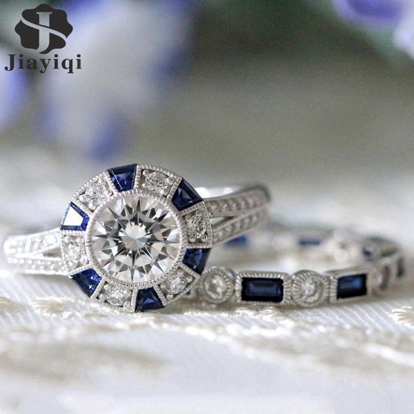 wedding rings fashion 2pcs/set luxury blue ring for woman silver plating zircon jewelry, Slivery;golden
wedding rings fashion 2pcs/set luxury blue ring for woman silver plating zircon jewelry, Slivery;golden