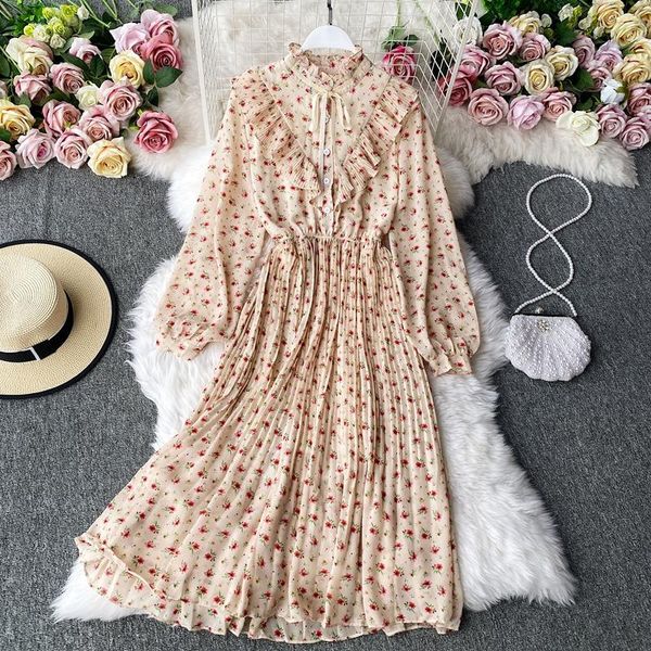 casual dresses autumn spring women long sleeve floral chiffon elegant lady pleated dress vestidos mujer, Black;gray
casual dresses autumn spring women long sleeve floral chiffon elegant lady pleated dress vestidos mujer, Black;gray