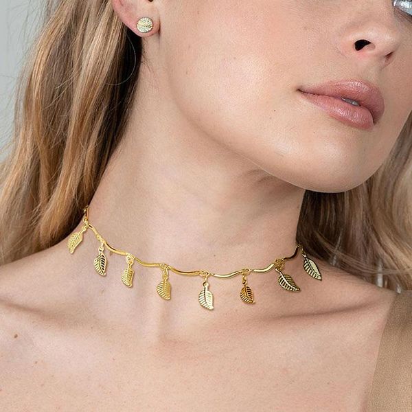 women necklace disk leaves star choker stainless steel chokers gold color boho bridesmaid jewelr gift for mom sisters, Golden;silver
women necklace disk leaves star choker stainless steel chokers gold color boho bridesmaid jewelr gift for mom sisters, Golden;silver
