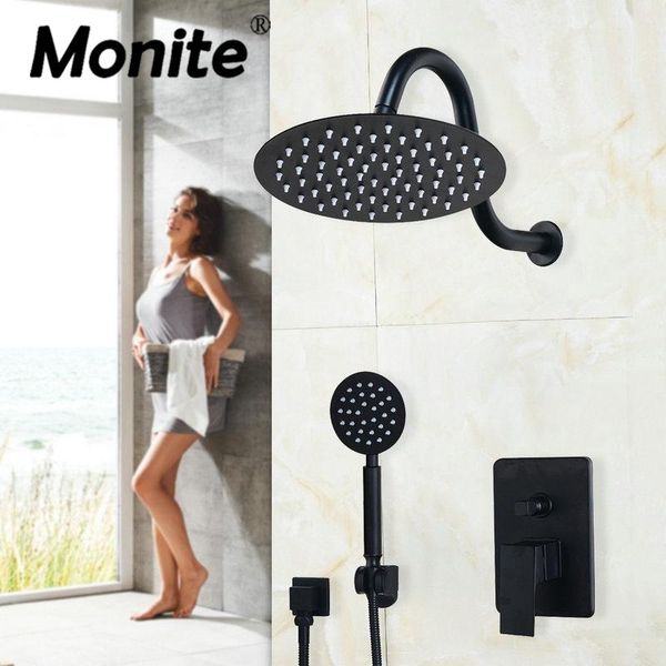 monite 8 10 12 inch black round ultra-thin rainfall wall mounted bathroom shower faucet sets orb head & hand
monite 8 10 12 inch black round ultra-thin rainfall wall mounted bathroom shower faucet sets orb head & hand