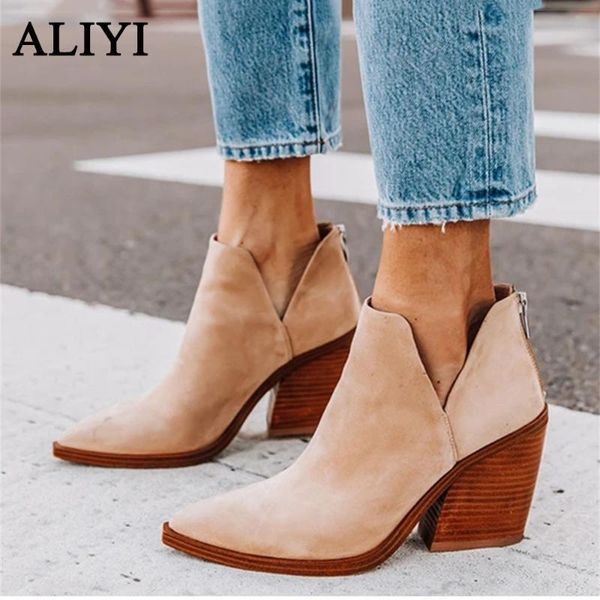 boots aliyi high heel fashion pointed toe slip on women western shoes larged-size 35-43 waterproof female ankle, Black
boots aliyi high heel fashion pointed toe slip on women western shoes larged-size 35-43 waterproof female ankle, Black