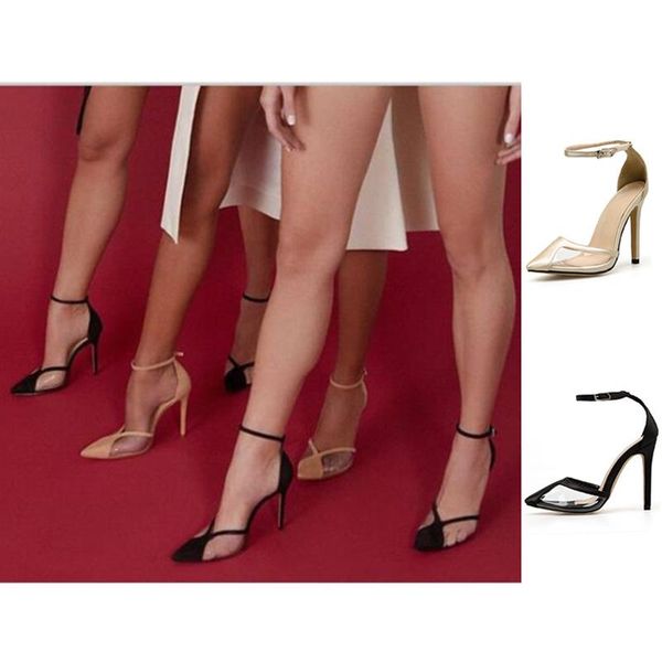 dress shoes womens high heel sandals woman transparent clear sandal summer buckle strap pointed toe ladies pumps, Black
dress shoes womens high heel sandals woman transparent clear sandal summer buckle strap pointed toe ladies pumps, Black
