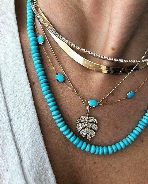 bohemian gold color rhinestone chain palm leaf pendant necklace for women blue beads layered boho jewelry necklaces, Silver
bohemian gold color rhinestone chain palm leaf pendant necklace for women blue beads layered boho jewelry necklaces, Silver