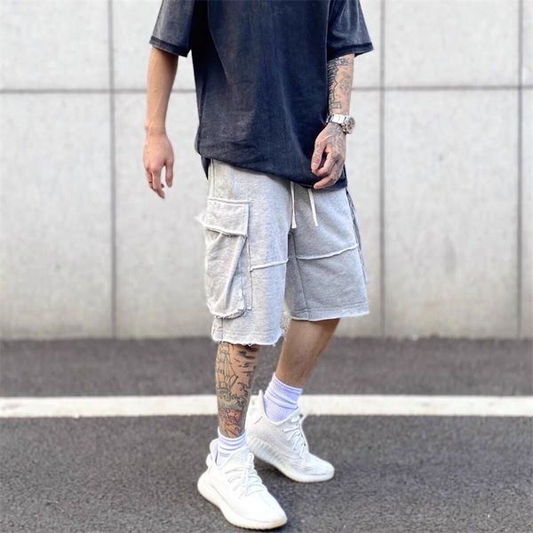 wei fashion brand high street hip hop loose solid color shorts men's summer trend capris sports basketball pants, Black
wei fashion brand high street hip hop loose solid color shorts men's summer trend capris sports basketball pants, Black
