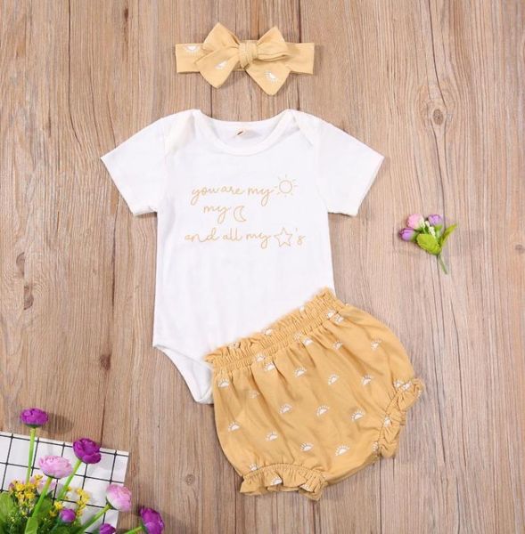 clothing sets kids set baby girls 3pcs clothes summer outfits short sleeve letter print romper bloomers headband, White
clothing sets kids set baby girls 3pcs clothes summer outfits short sleeve letter print romper bloomers headband, White