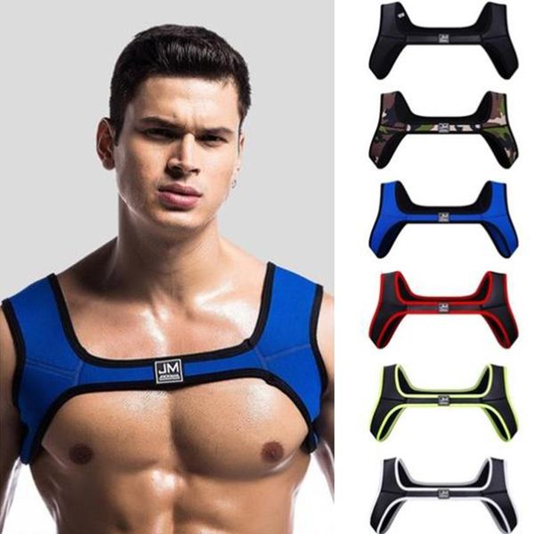 pc neoprene harness sports shoulder straps muscle exercise protective gear support tank gay wear men's fitness back, Black;blue
pc neoprene harness sports shoulder straps muscle exercise protective gear support tank gay wear men's fitness back, Black;blue