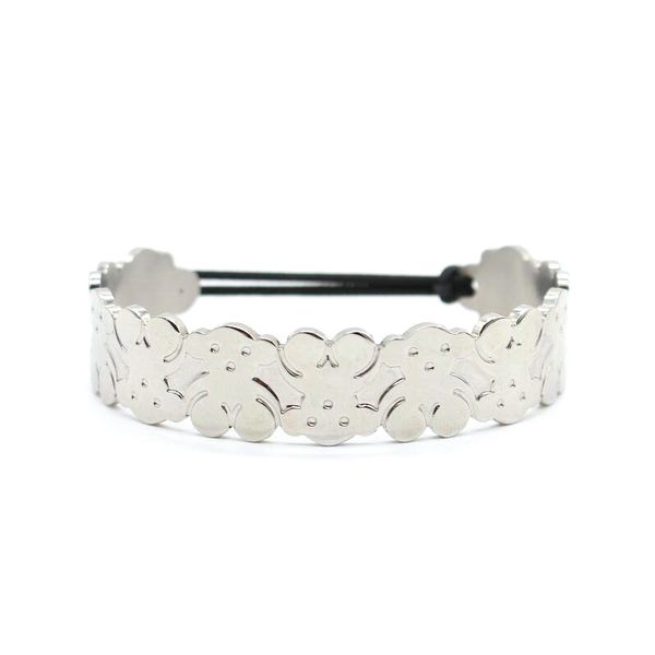 luxury cute bear bangles fashion elastic rope open bangles for women bracelets silver color stainless steel cuff bangles jewelry lovers gift, Black
luxury cute bear bangles fashion elastic rope open bangles for women bracelets silver color stainless steel cuff bangles jewelry lovers gift, Black