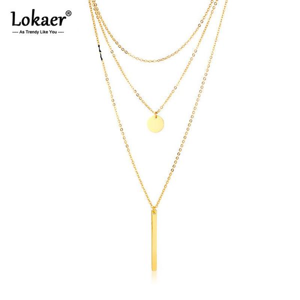 lokaer fashion rectangular small round ladies necklace stainless steel geometric three-layer chokers gold jnc428, Golden;silver
lokaer fashion rectangular small round ladies necklace stainless steel geometric three-layer chokers gold jnc428, Golden;silver