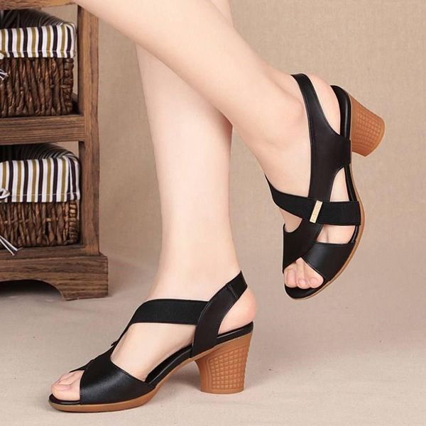 dress shoes women's sandals woman summer slip on thick high heels pu leather female sandalias open toe fashion ladies 2021, Black
dress shoes women's sandals woman summer slip on thick high heels pu leather female sandalias open toe fashion ladies 2021, Black