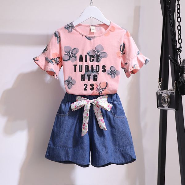 clothing girls 2021 summer korean suits baby girls girls printed short sleeved + denim shorts 2pcs suits toddler clothing, White
clothing girls 2021 summer korean suits baby girls girls printed short sleeved + denim shorts 2pcs suits toddler clothing, White