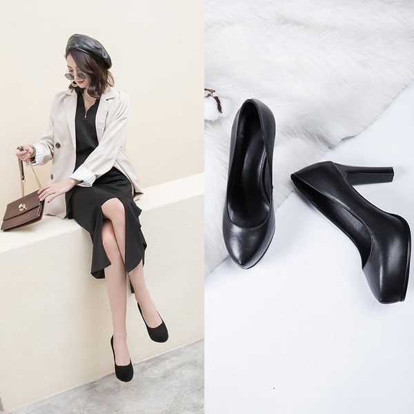 dress shoes 2021 spring handmade custom first layer cowhide european and american style round head super high heel single, Black
dress shoes 2021 spring handmade custom first layer cowhide european and american style round head super high heel single, Black