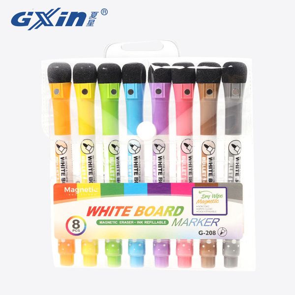 painting pens gxin xiaxing g-208 erasable magnetic adsorption whiteboard pen sponge head pencil case 8 color set, Black;red
painting pens gxin xiaxing g-208 erasable magnetic adsorption whiteboard pen sponge head pencil case 8 color set, Black;red
