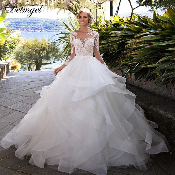 other wedding dresses detmgel simple scoop neck 2021 luxury attractive appliques lace court train princess gown, White
other wedding dresses detmgel simple scoop neck 2021 luxury attractive appliques lace court train princess gown, White