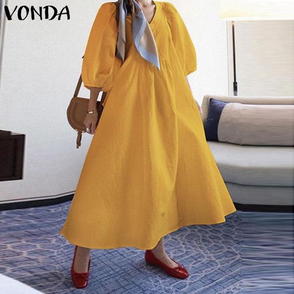 dresses summer maxi dress bohemian sundress 2021 vonda women lantern sleeve solid dresses beach holiday vestidos femme robe plus size, Black;gray
dresses summer maxi dress bohemian sundress 2021 vonda women lantern sleeve solid dresses beach holiday vestidos femme robe plus size, Black;gray