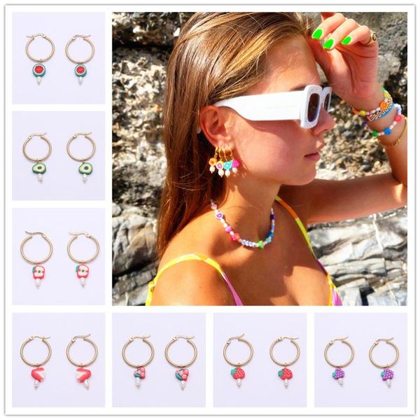 hoop & huggie vintage pearl earrings for women color soft ceramics pendant of earring bohemia fruit dangle drop 2021 fashion jewelry, Golden;silver
hoop & huggie vintage pearl earrings for women color soft ceramics pendant of earring bohemia fruit dangle drop 2021 fashion jewelry, Golden;silver