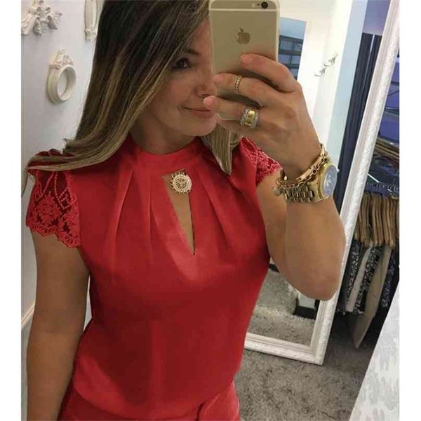 women blouses summer casual hollow chiffon short sleeve splice lace blouse shirts blusas mujer de moda plus size 5xl 210607, White
women blouses summer casual hollow chiffon short sleeve splice lace blouse shirts blusas mujer de moda plus size 5xl 210607, White