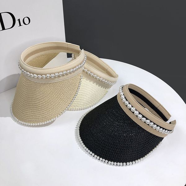 pearl hollow hat female summer sun proof straw small fresh beach big brim hairband, Blue;gray
pearl hollow hat female summer sun proof straw small fresh beach big brim hairband, Blue;gray